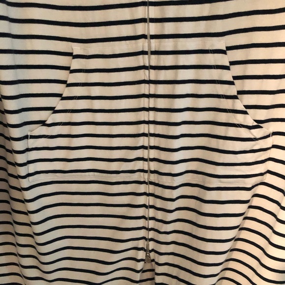 Coolibar Cabana Navy and White Striped Hoodie - Picture 9 of 9
